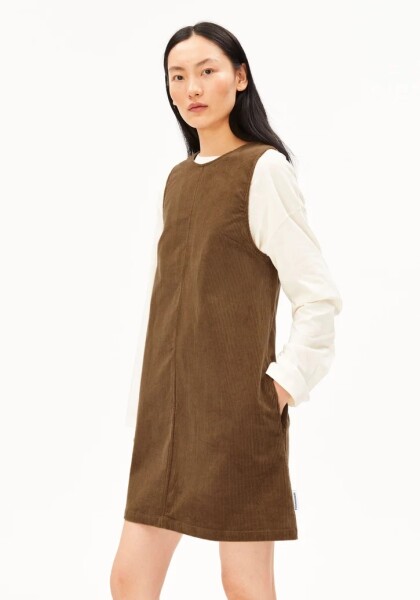 Armedangels Damen Kleid Corduroy Mini Dress Amberwood