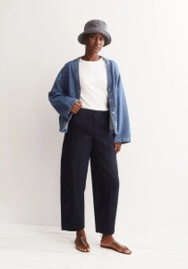 Armedangels Damen Hose BARREL LEG TWILL PANTS night sky
