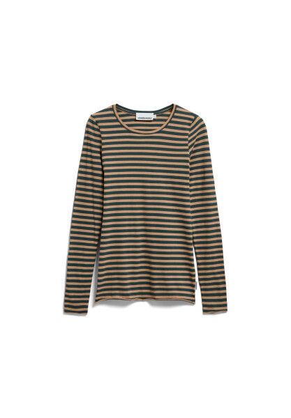 Armedangels Damen Longsleeve Einiaara stripes amberwood-midnight reef