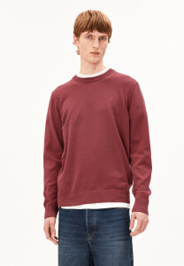 Armedangels Herren Sweatshirt Loukaa knit velvet ember