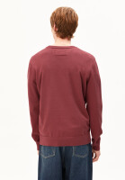 Armedangels Herren Sweatshirt Loukaa knit velvet ember