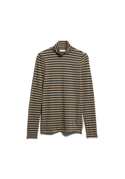 Armedangels Damen Longsleeve Grazilianaa Stripe amberwood-midnight reef
