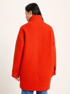 Lanius Damen Mantel Boucle Mantel GOTS fire