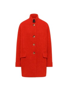 Lanius Damen Mantel Boucle Mantel GOTS fire