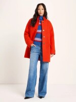 Lanius Damen Mantel Boucle Mantel GOTS fire
