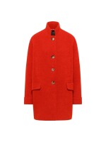 Lanius Damen Mantel Boucle Mantel GOTS fire