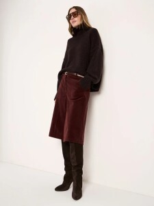 Lanius Damen Pullover Oversize GOTS bitter chocolate tweed