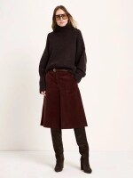 Lanius Damen Pullover Oversize GOTS bitter chocolate tweed