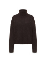 Lanius Damen Pullover Oversize GOTS bitter chocolate tweed