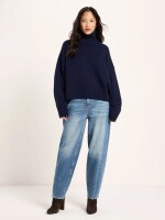 Lanius Damen Pullover Oversize GOTS midnight