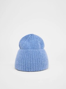 Lanius Damen Mütze GOTS light blue melange
