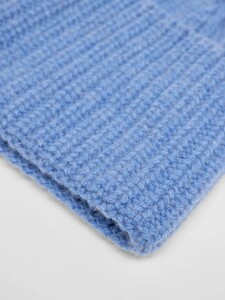 Lanius Damen Mütze GOTS light blue melange
