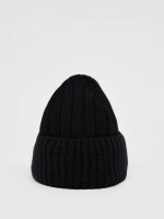 Lanius Damen Mütze Strickmütze GOTS black