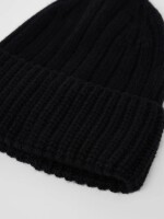 Lanius Damen Mütze Strickmütze GOTS black