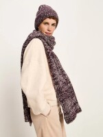 Lanius Damen Mütze Strickmütze GOTS bordeaux / off white