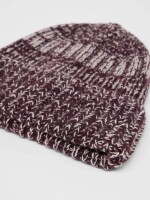 Lanius Damen Mütze Strickmütze GOTS bordeaux / off white