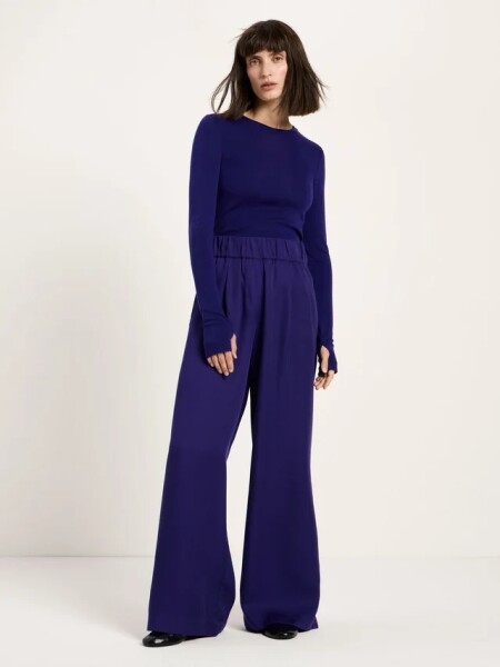 Lanius Damen Hose mit weitem Bein violet