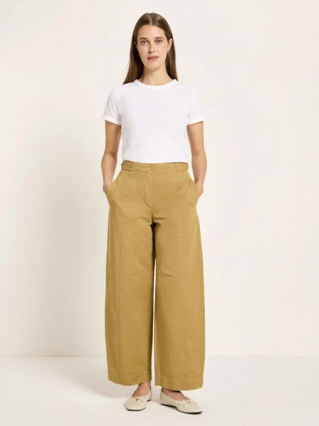 Lanius Damen Hose mit Barrel Leg OCS khaki