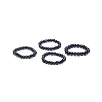 Phoenix Import Ring schwarzer Turmalin elastisch 12562