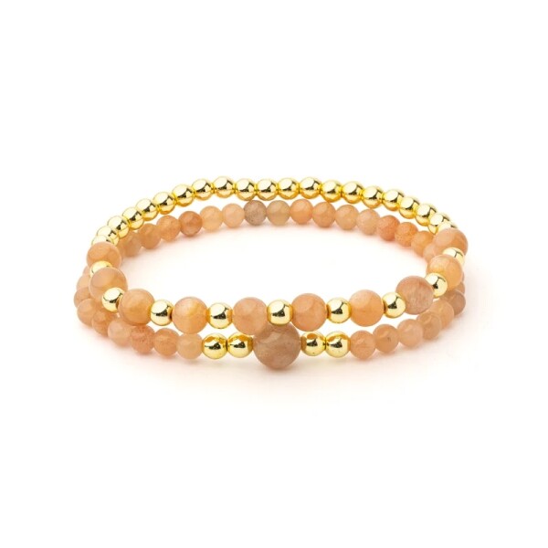 Phoenix Import Armband 12726 Sonnenstein & Hämatit Set von 2