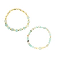 Phoenix Import Armband 12727 Amazonit & Hämatit Set von 2