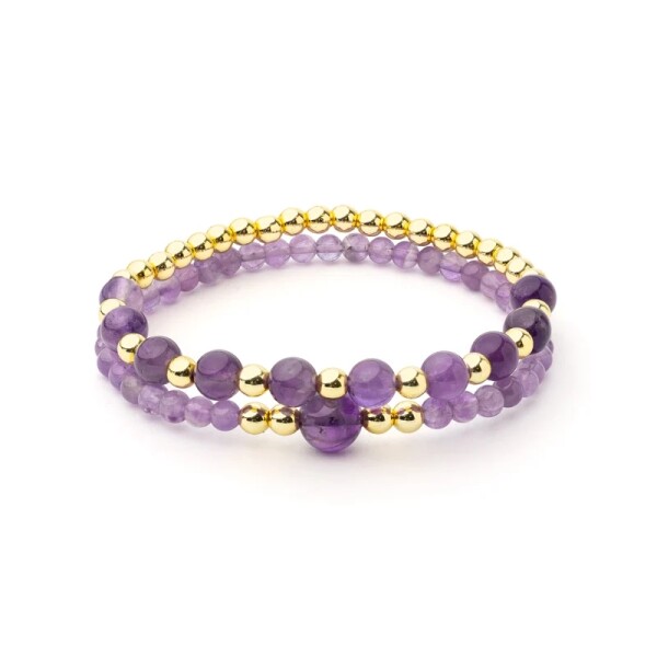 Phoenix Import Armband 12729 Amethyst & Hämatit Set von 2