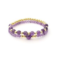 Phoenix Import Armband 12729 Amethyst & Hämatit Set von 2