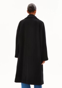 Armedangels Damen Mantel WOOL DOUBLE-BREASTED COAT black