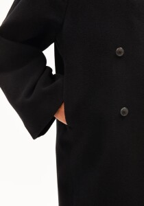Armedangels Damen Mantel WOOL DOUBLE-BREASTED COAT black