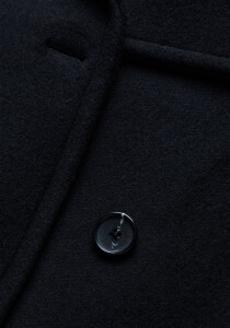 Armedangels Damen Mantel WOOL DOUBLE-BREASTED COAT black