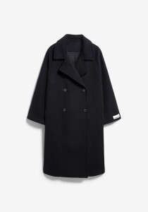 Armedangels Damen Mantel WOOL DOUBLE-BREASTED COAT black