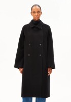 Armedangels Damen Mantel WOOL DOUBLE-BREASTED COAT black