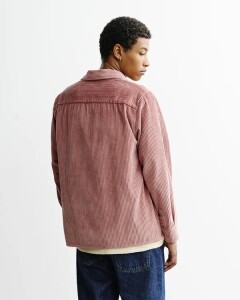 Rotholz Herren Hemd Cord Casual Washed Pink