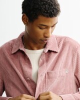 Rotholz Herren Hemd Cord Casual Washed Pink