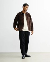 Rotholz Herren Hemd Cord Casual Chocolate Brown