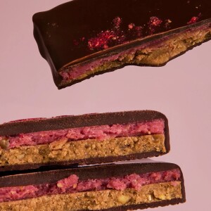 Cosmic Dealer Schokolade - Double layer: Raspberry & Pistachio 20g