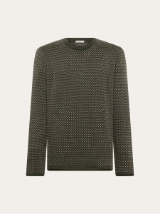 KnowledgeCotton Herren Pullover 1080081 Jacquard Crew...