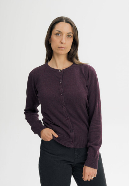 Mela Damen Cardigan Nameen Elderberry Melange