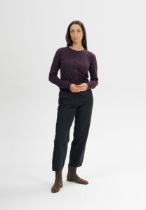 Mela Damen Cardigan Nameen Elderberry Melange