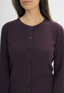 Mela Damen Cardigan Nameen Elderberry Melange