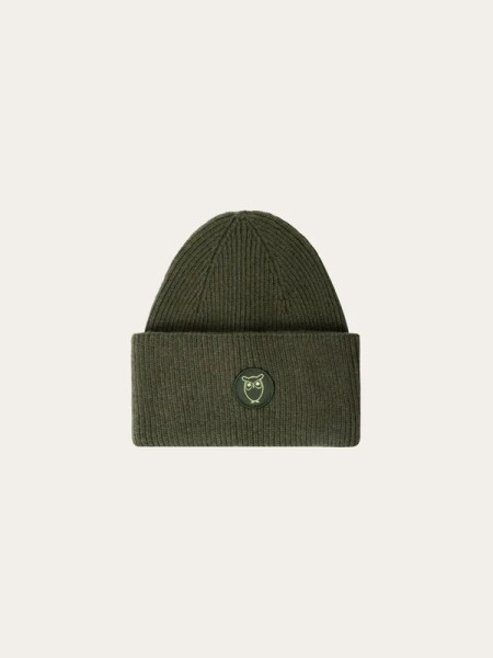KnowledgeCotton UNISEX Mütze 2210005 big rib beanie Forrest Night