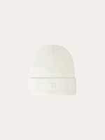 KnowledgeCotton UNISEX Mütze Merino Double Layer Badge Beanie 4210022 Egret