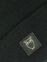 KnowledgeCotton UNISEX Mütze Merino Double Layer Badge Beanie 4210022 Forrest Night