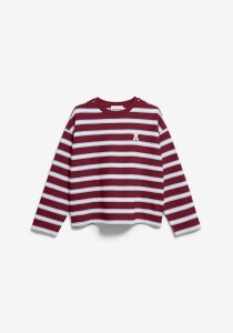 Armedangels Damen Pullover Frankaa Bold Iconic Å velvet red-soft blue-undyed