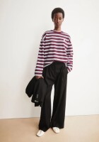 Armedangels Damen Pullover Frankaa Bold Iconic Å velvet red-soft blue-undyed