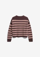 Armedangels Damen Pullover Merinaa Stripes Knit claystone-velvet ember