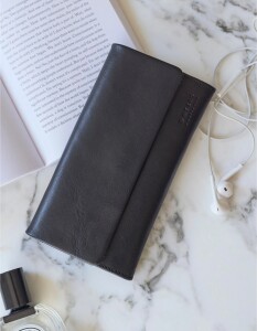 O My Bag Geldbörse Paus Pouch Black Stromboli Leather