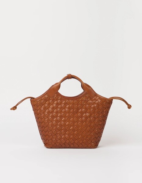 O My Bag Handtasche Mara Midi Cognac Woven Classic