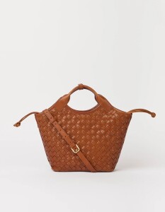 O My Bag Handtasche Mara Midi Cognac Woven Classic