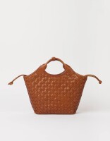 O My Bag Handtasche Mara Midi Cognac Woven Classic